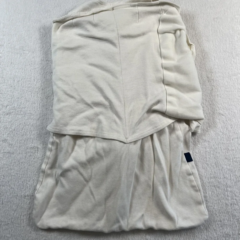 Halo SleepSack Swaddle Gown Baby 0-3‎ Months White Cotton Zip Wearable Blanket